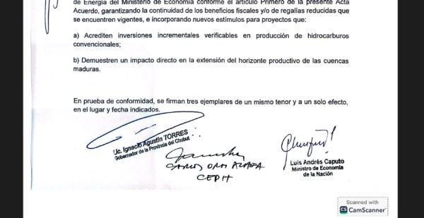 Firmas. Torres, Ormachea y Caputo.