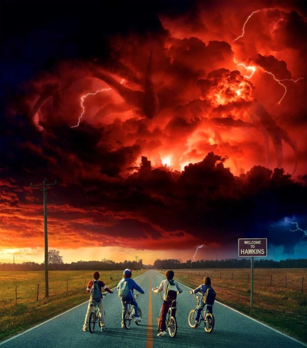 Muchos compararon el cielo rojo de Trelew con la nueva temporada de Stranger Things.