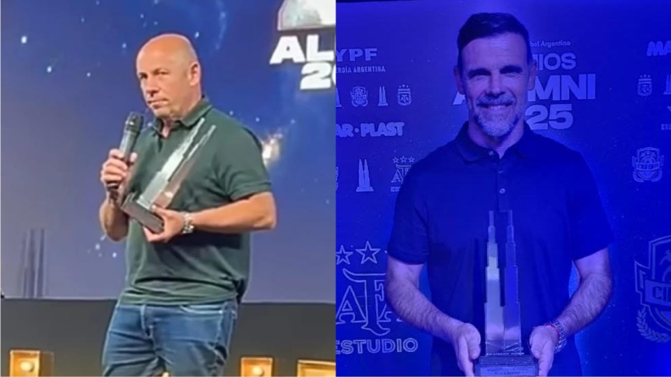 Chubutenses premiados en los Alumni: Ricardo Sastre  y Andrés Yllana.