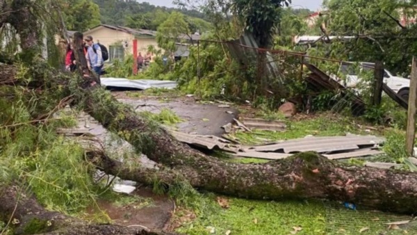 La tormenta causó numerosos destrozos. (Foto: Redes) Agencia Noticias Argentinas