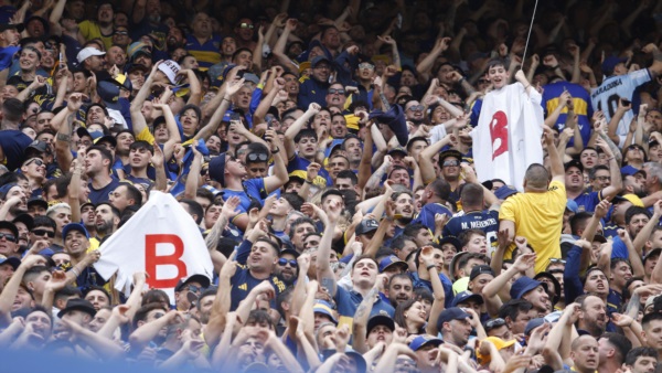 Así luce la Bombonera a la espera del Superclásico.