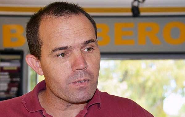 Cristian Otero, jefe del cuerpo de Bomberos de Trelew.