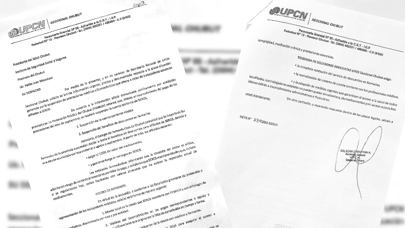 Nota elevada de UPCN a SEROS