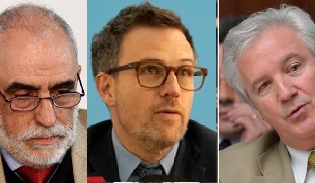 Heredia, Ruffa y Pérez Galimberti, los denunciantes.