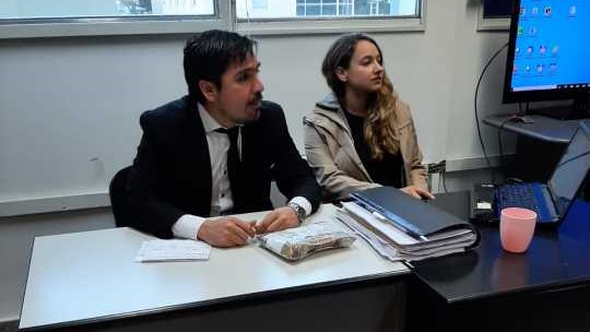 El fiscal general Gustavo Núñez y la funcionaria de Fiscalía, Ruth Ortega.