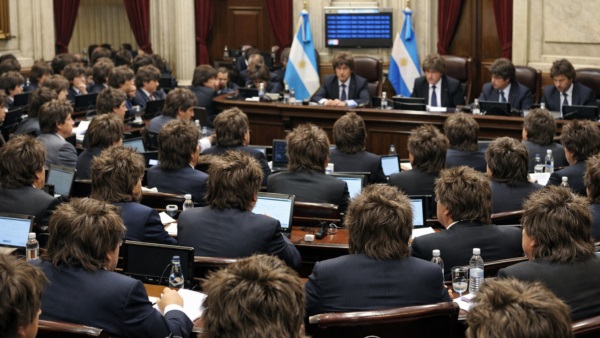 Un Senado plagado de pelucas le cumplió el deseo al Presidente. 