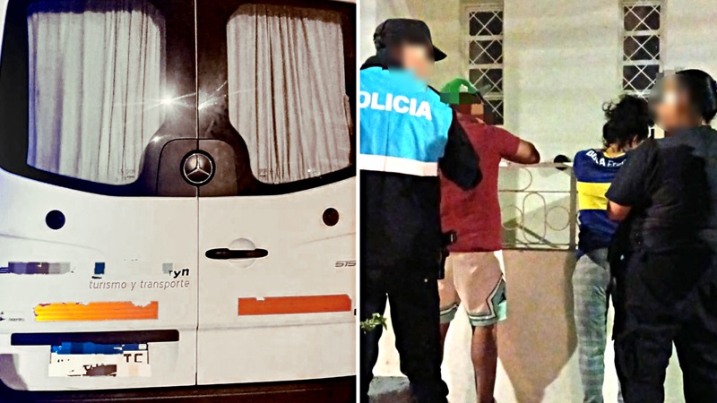 La pareja fue aprehendida en cercanías del lugar del hecho.