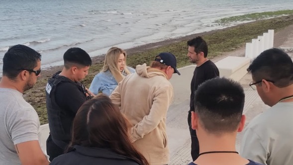 Momento de la detención de Gallardo. (Foto: Ministerio Público Fiscal Puerto Madryn)