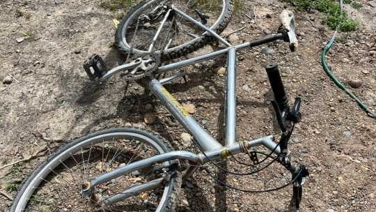 El imputado se retiró del lugar en su bicicleta. Fuente: MPF. 