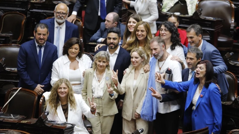 Diputados del peronismo en el recinto. FOTO Agencia NA: DANIEL VIDES