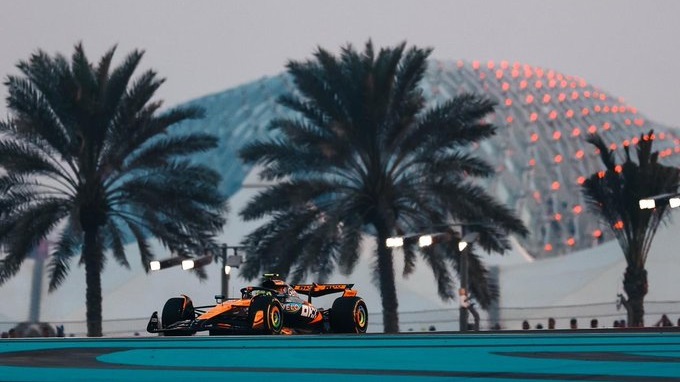 Norris le mete tres décimas a Verstappen en los Libres 2 de Abu Dabi; Piastri, lejos.