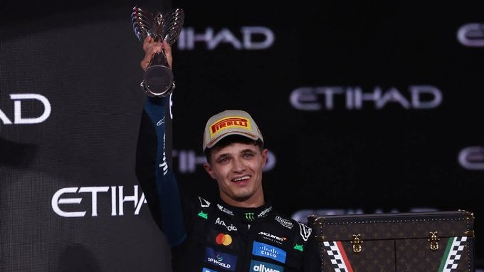 Lando Norris hace historia y se corona campeón mundial de F1 tras épica final en Abu Dabi.