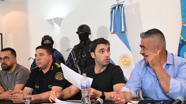 Taccetta, García, Torres e Iturrioz. Hubo 12 allanamientos.