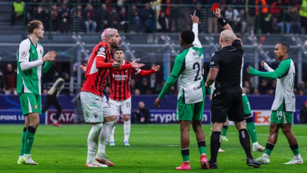 Milan arracó arriba pero la expulsión de Theo Hernández cambió el partido.