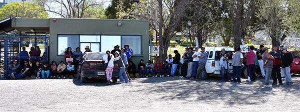Una de las tantas protestas de los exAlpesca. 