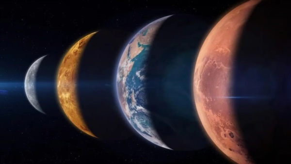 Alineación planetaria es un efecto visual, no implica que los planetas se encuentren dispuestos físicamente en línea exactamente uno detrás del otro.