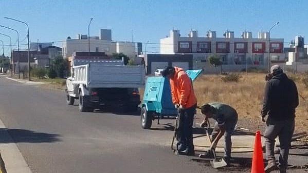 Los trabajos se realizan sobre la avenida Costamagna.
