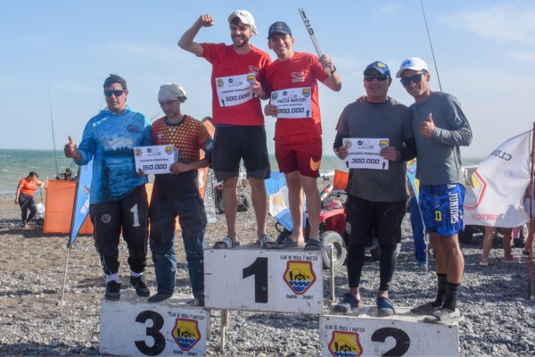 Podio de Promocionales: Perea-Domínguez (ganadores), Lorenzi-Chávez (2°) y Nahuelquir-Scarafoni (3°). Foto: Sergio Esparza.