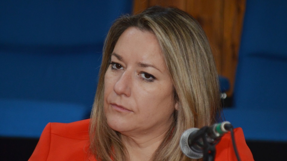 Paula Daher Scaglioni del bloque oficialista Juntos por el Cambio.