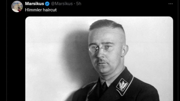 Una analogía la hueso: alguien recodó el estilo capilar de un jerarca nazi, Himmler.