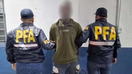 Momentos de la detención del presunto femicida. 