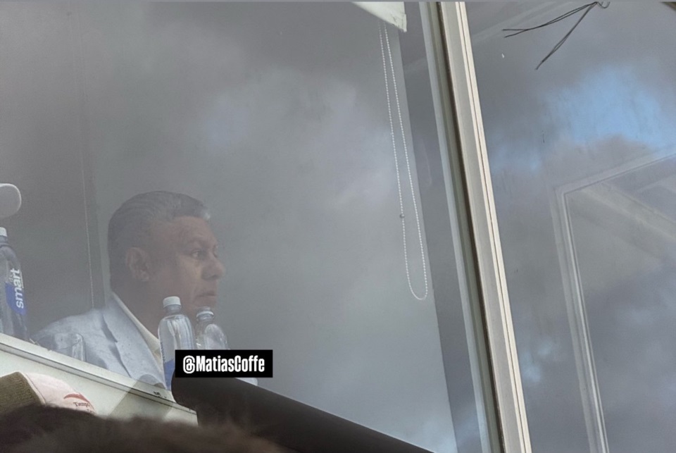Claudio Tapia siguió a su equipo y a su hijo desde un palco.