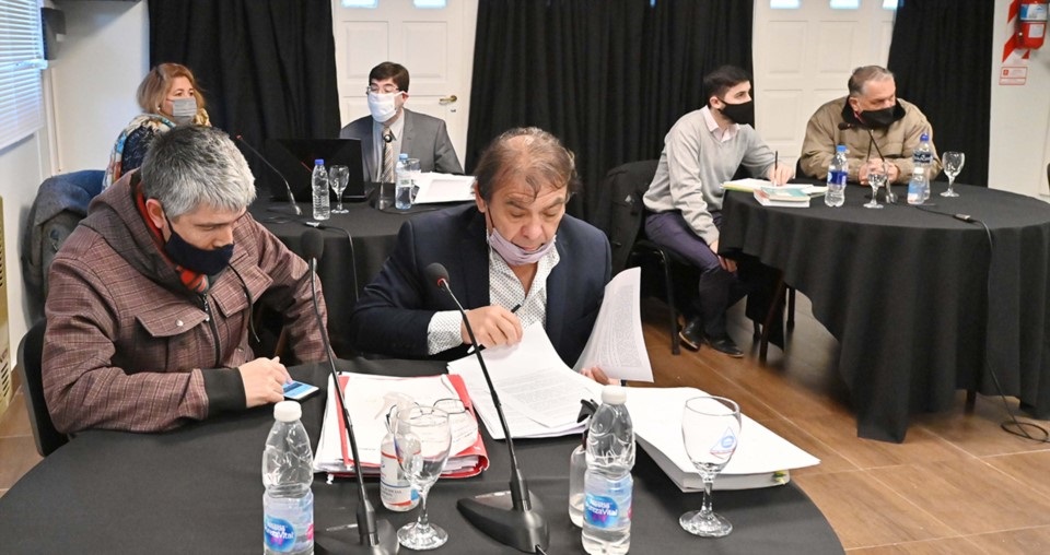 Una audiencia de la Causa "Royal Canin", en 2021, durante la pandemia.