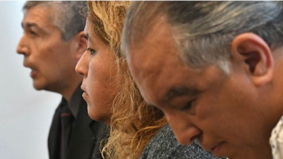 Gómez, Huichaqueo y Suárez (de der. a izq.), los tres principales implicados en el robo de alimento para mascotas.