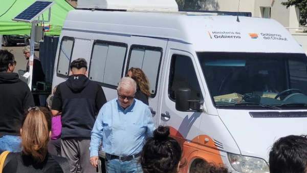 El trailer móvil del registro CIvil.