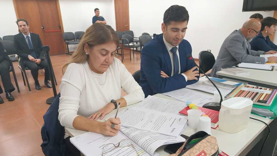 Marisol Sandoval y Matías Ayuzo, de la Fiscalía de Sarmiento.