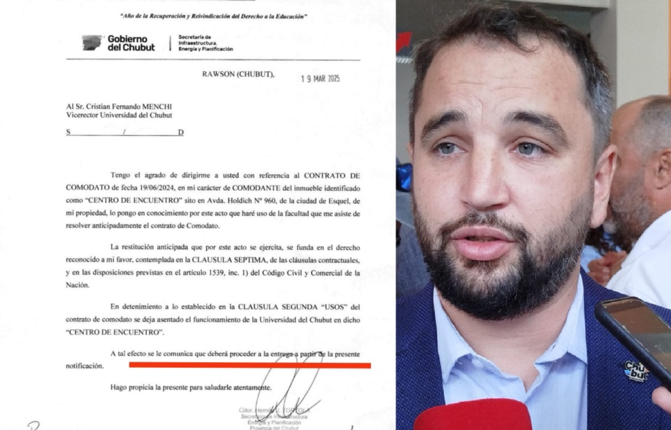 La nota del ministro Tórtola a la UdC.