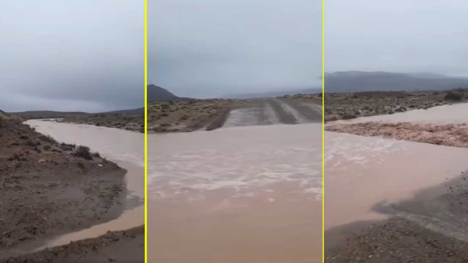 la Ruta Provincial N°12 se encuentra intransitable en el tramo entre Paso de Indios y Cerro Cóndor.