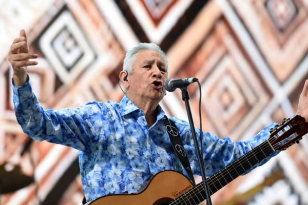 Musha Carabajal, durante el show de Los Carabajal en la Sexta Luna del último Cosquín.(FOTO. lavoz.com.ar).