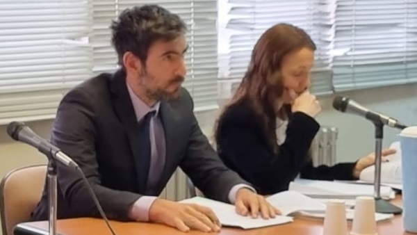 María Bottini y Julián Forti, de la Fiscalía de Esquel.