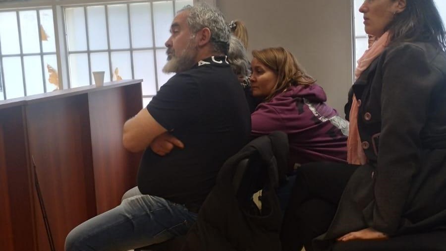 Marcelo García escuchando el fallo condenatorio.
