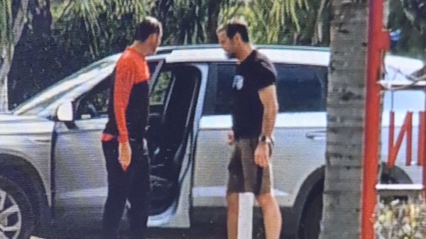 Esta tarde, en el Predio: Andrés Yllana dirige su primer entrenamiento en Colón. (Foto: @deporfe).