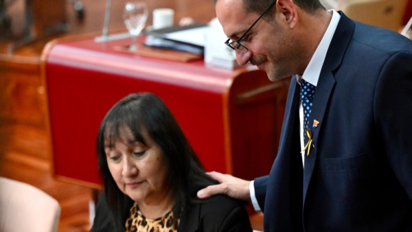 Todos unidos. Arbilla (Arriba Chubut) y Hollmann (Despierta Chubut).