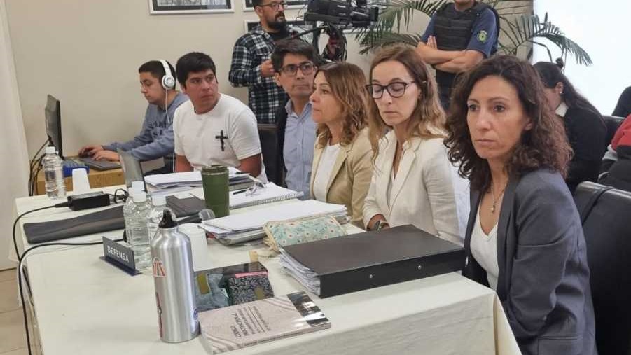 El imputado Miguel Vargas en el comienzo del juicio. 