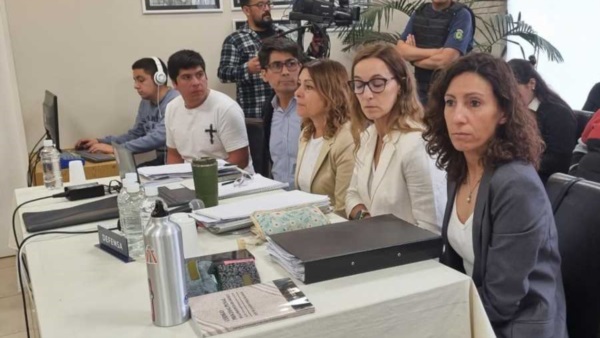 El imputado Miguel Vargas en el comienzo del juicio. 