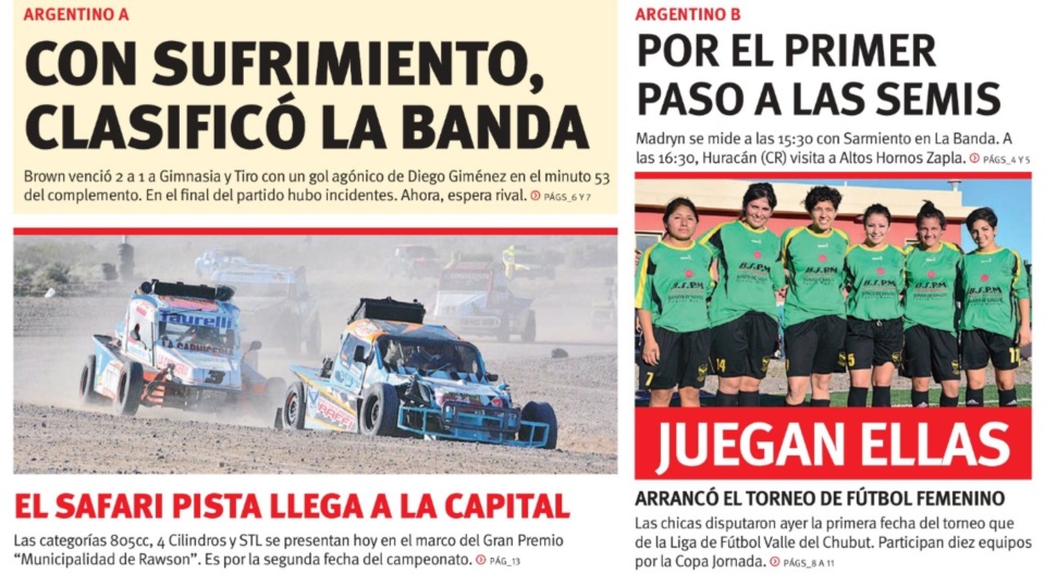 Tapa del suplemento deportivo de Jornada.