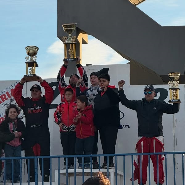 Podio del TC Austral: Miguel Otero, Javier Figueroa y Javier Hernández.