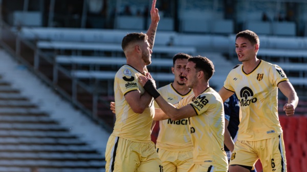 Germán Rivero anotó el 1-0 de Madryn. Foto: Prensa Alvarado.