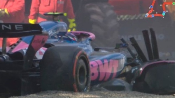Fuerte golpe de Colapinto cuando finalizaba la Q1 en la clasificación para el GP de Imola.