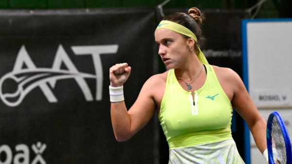 Martina Capurro Taborda ganó el segundo set. (Foto: Daniel Feldman/Jornada).