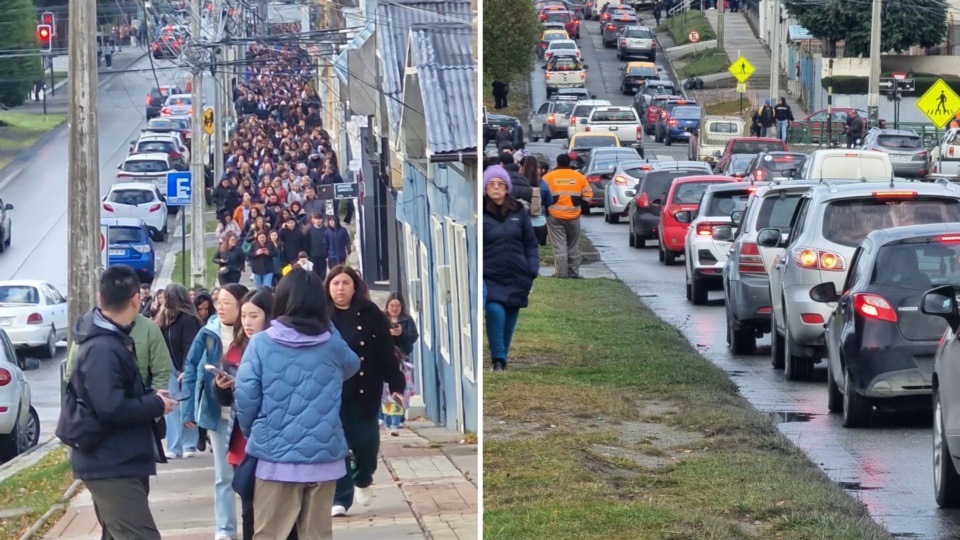 Evacuación preventiva en el sur de Chile