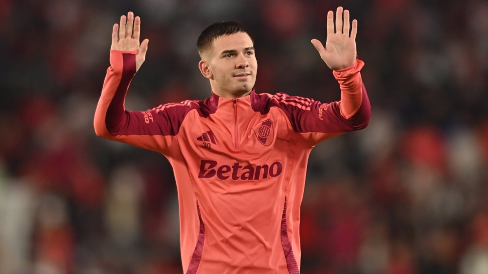 Franco Mastantuono, uno de los mas aplaudidos. (Foto: @RiverPlate).