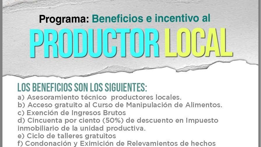 Nuevo programa municipal para los productores locales.
