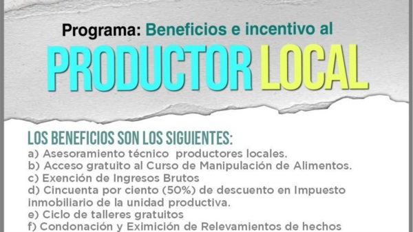 Nuevo programa municipal para los productores locales.