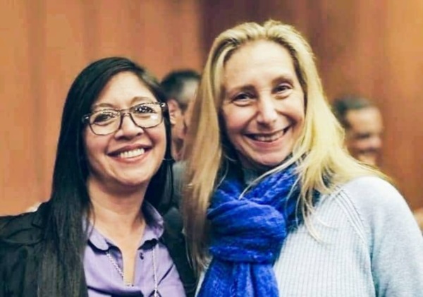 Luque con "El Jefe" Karina.