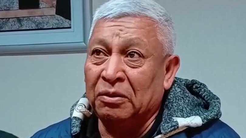 Juan Colihuinca, padre de Rodrigo.